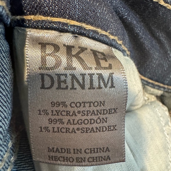 Mens BKE Denim Distressed Straight Leg Blue Jeans Size 34L - Picture 3 of 15